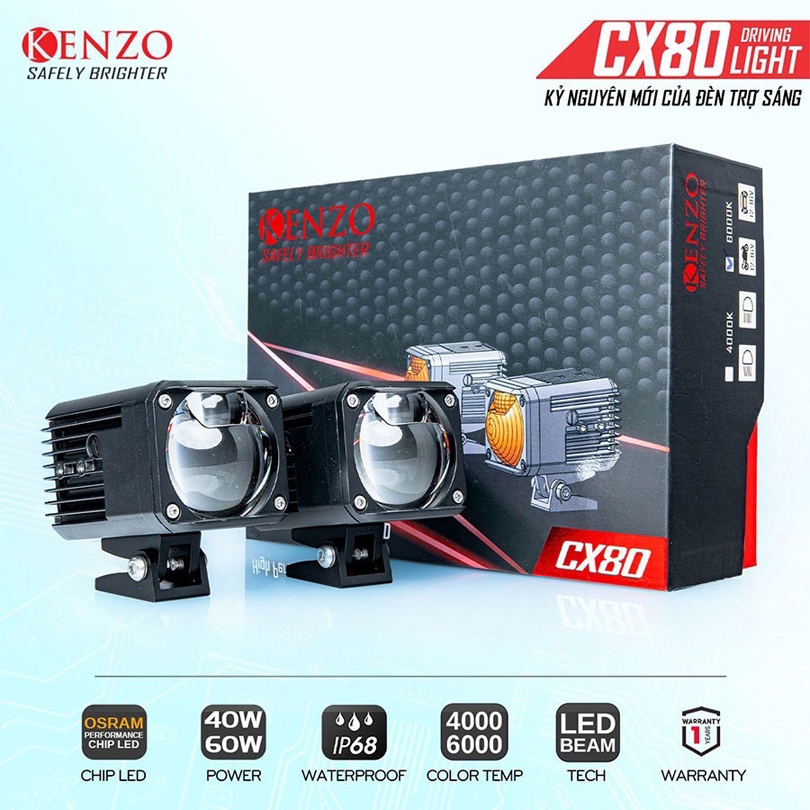 Đèn Trợ Sáng Bi Cầu Kenzo CX80 V3 (1 cái)