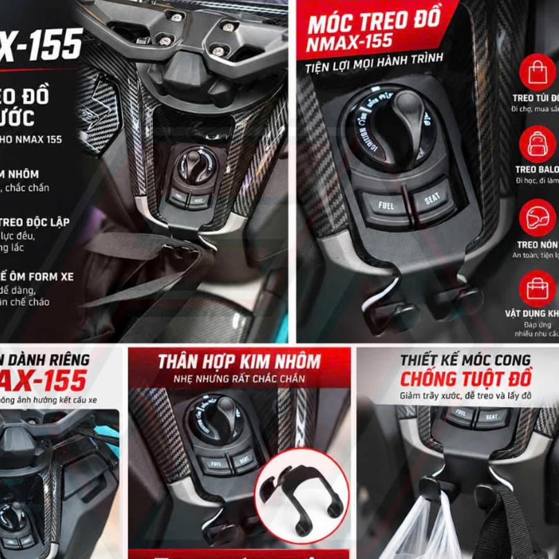 Móc Treo Đồ Cho Nmax 155 Vị Trí Yêm Khóa