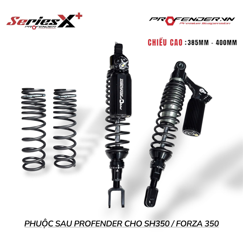 Phuộc Profender Plus SH350/Forza350 Màu Đen