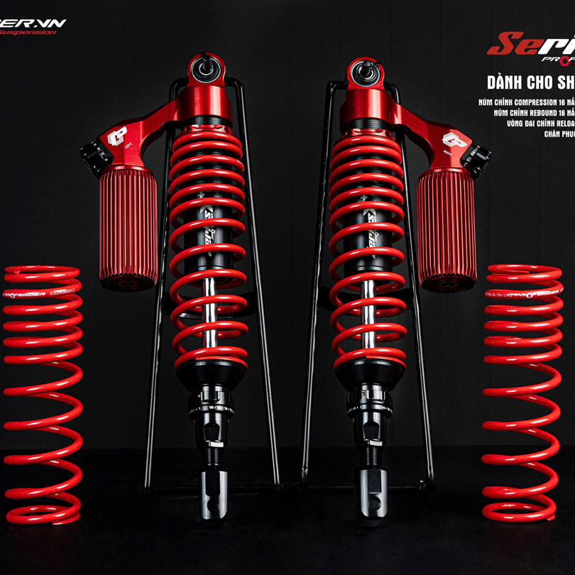 Phuộc Profender Plus SH350/Forza350 Màu Đỏ